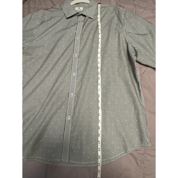 RYAN SEACREST DISTINCTION SLIM FIT GRAY/WHITE BUTTON DOWN SHIRT SIZE 32/33 - Picture 12 of 12